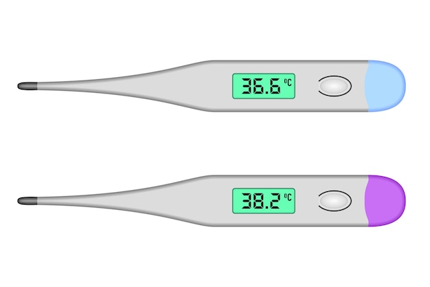 Термометр на белом фоне векторная иллюстрация