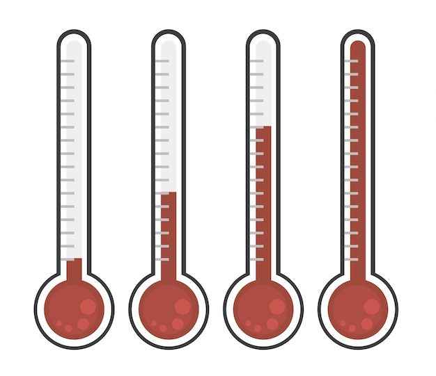 Thermometer pictogram platte ontwerp vector.