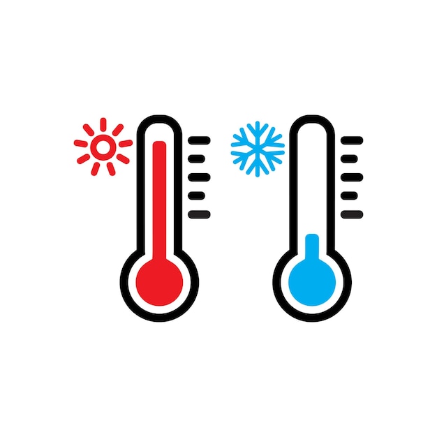 Thermometer Pictogram Vector Eenvoudig Ontwerp