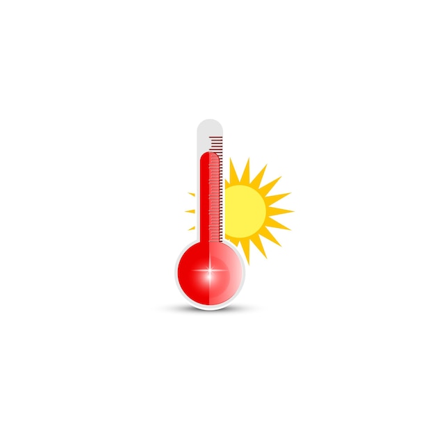 Thermometer toont hoge temperatuur onder de zon