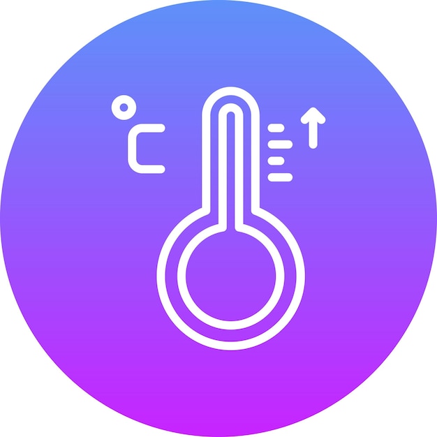 ベクトル 夏のアイコンセットの温度計ベクトルアイコンのイラスト