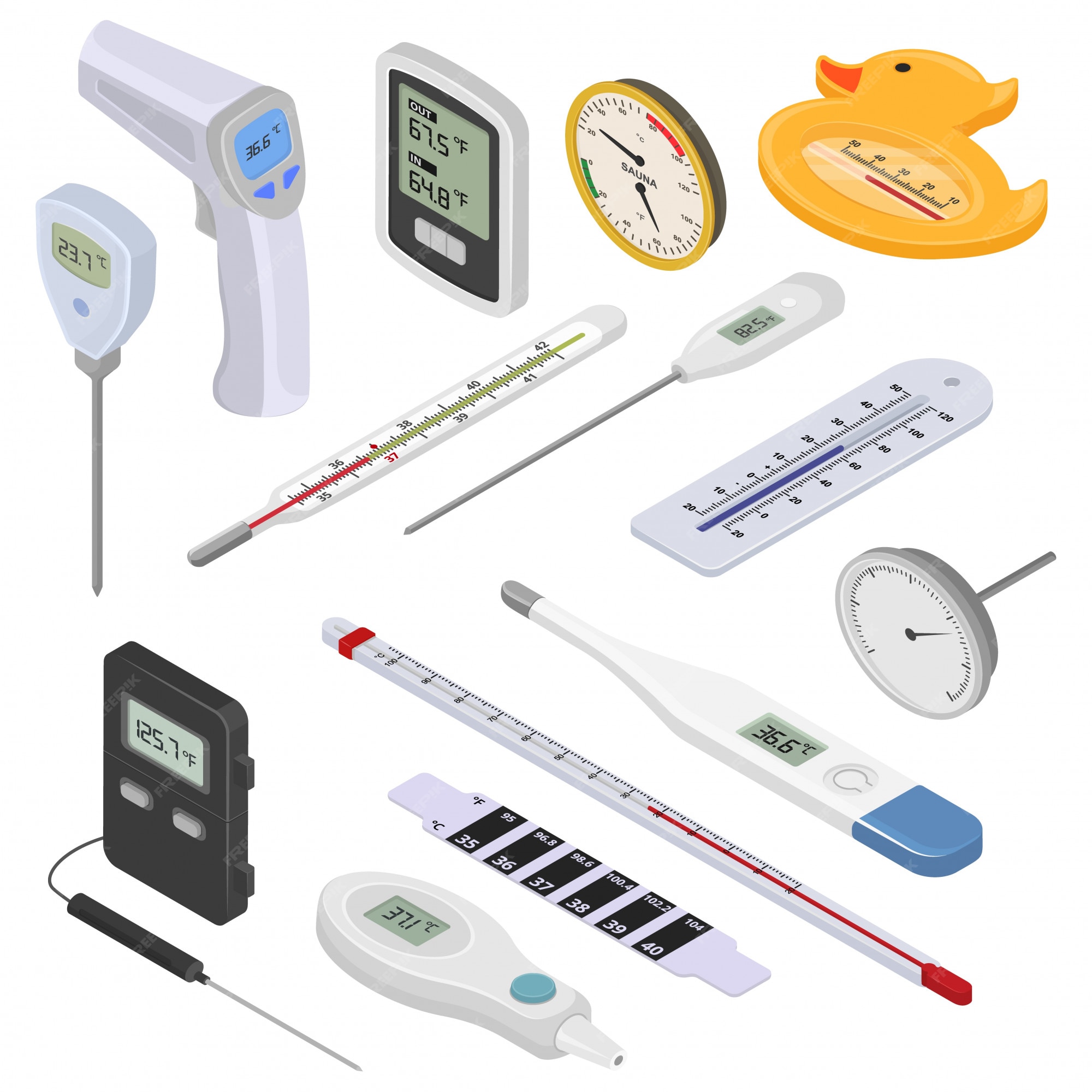 Room thermometer for measuring temperature degree Vector Image