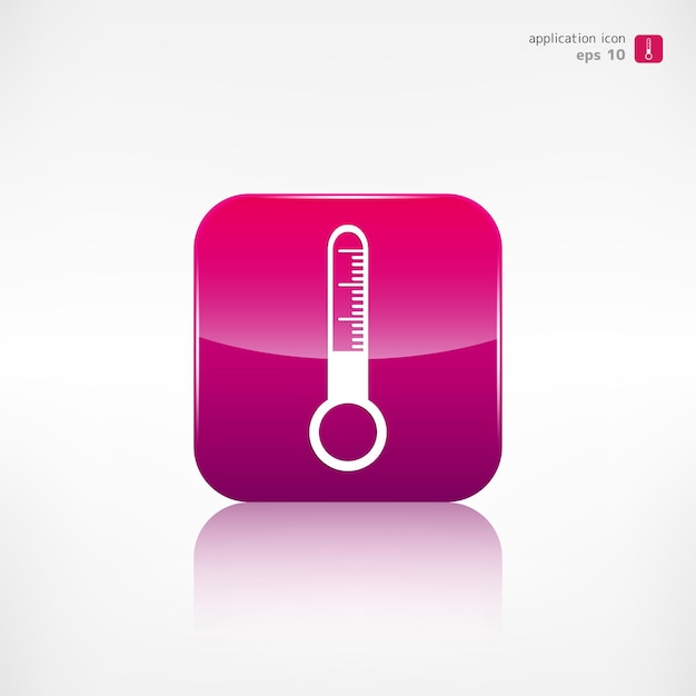 Vector thermometer web icon vector illustration