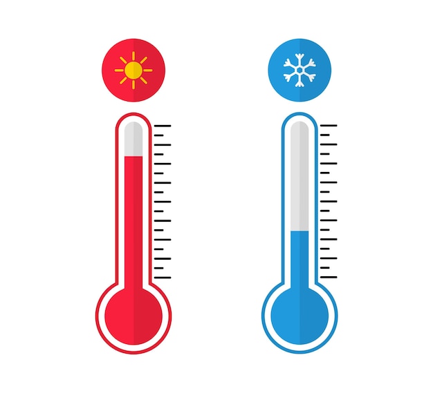 Thermometer with hot or cold temperature