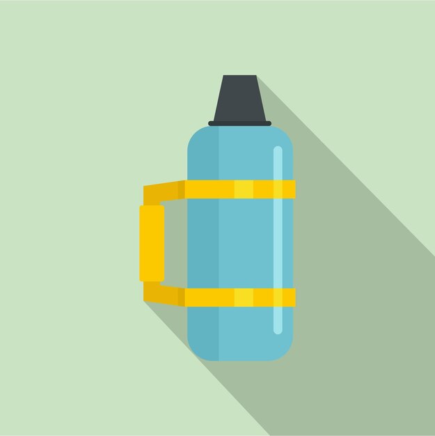 Thermos bottle icon Flat illustration of thermos bottle vector icon for web design