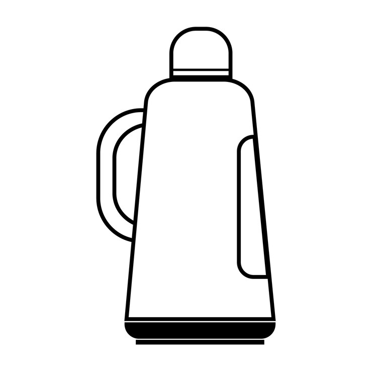 Vector thermos icon logo vector design template