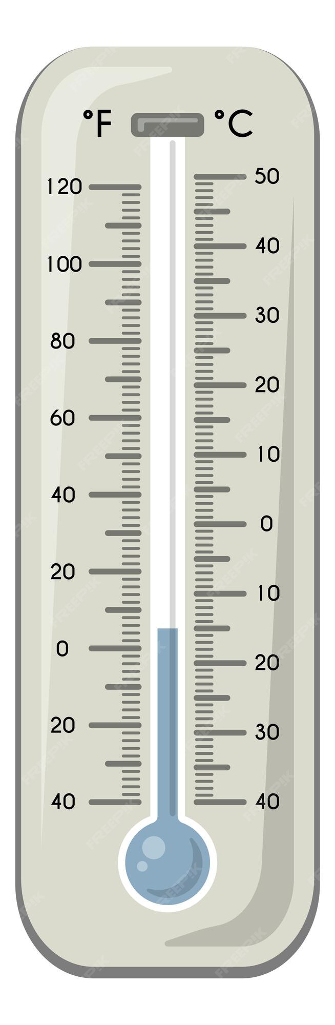 component kop toonhoogte Thermostaat met indicatie koude temperatuur. blauwe vloeistof in thermometer  geïsoleerd op witte achtergrond | Premium Vector