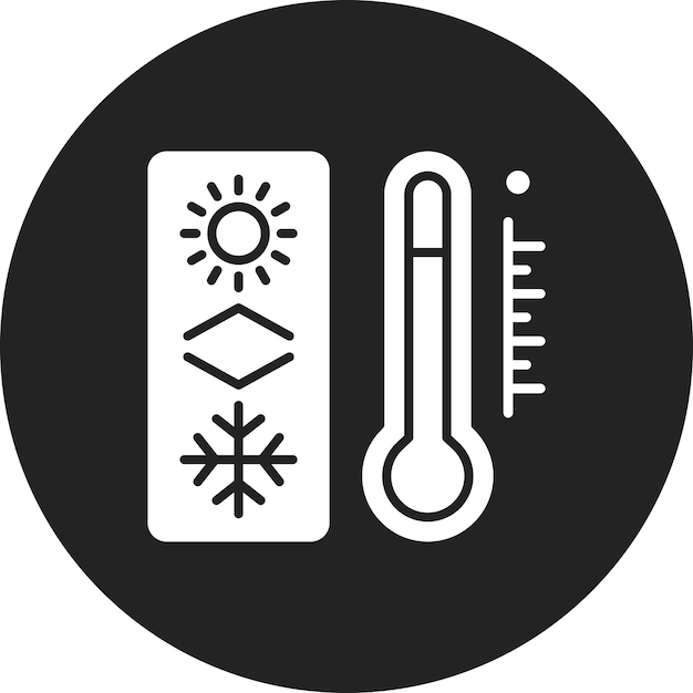 Immagine vettoriale dell'icona del termostato può essere utilizzata per l'intelligenza artificiale