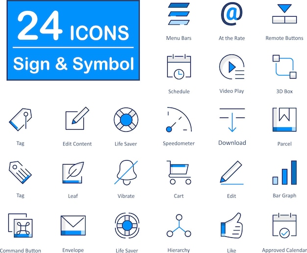 Это 24 красивых маленьких пикселей идеальных знаков и символов интерфейса векторных икон