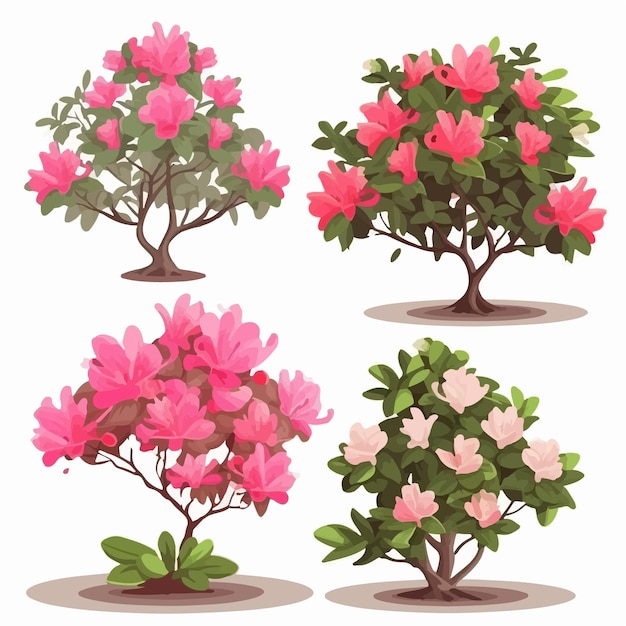 Vector these azalea flower illustrations are sure to make your project blossom