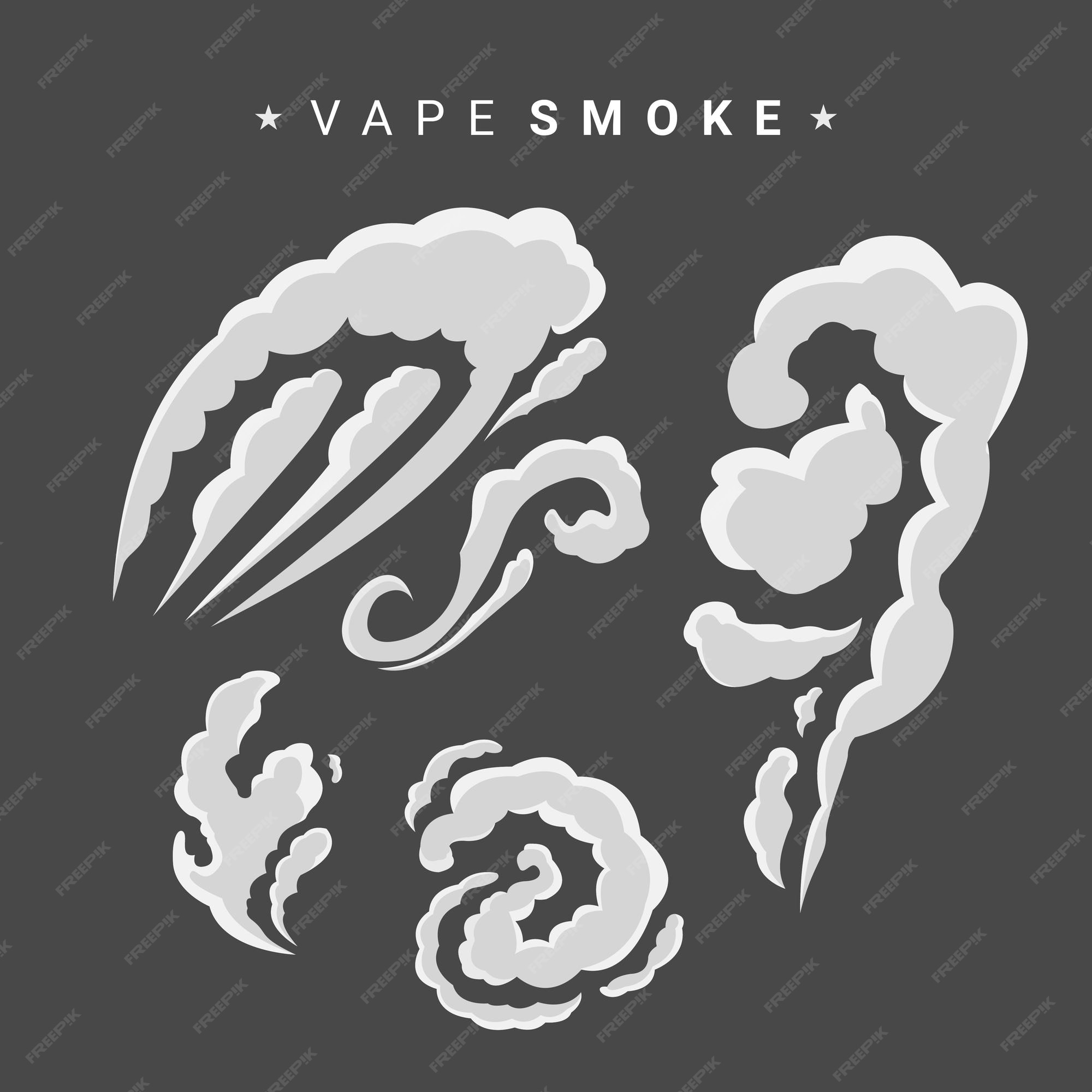 Premium Vector | Thick collection of vape smoke premium vectorjpg