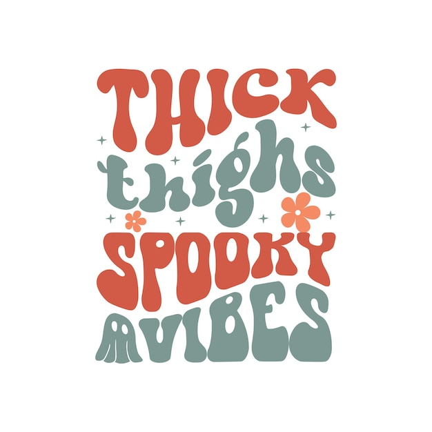 Thick things spooky vibes retro SVG