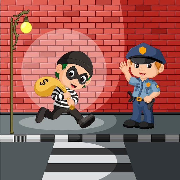 ベクトル 泥棒と警察の漫画
