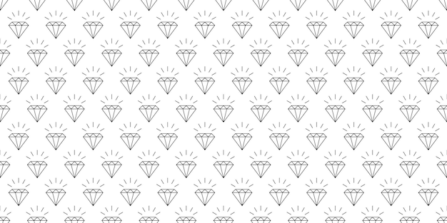 thin line diamonds seamless pattern