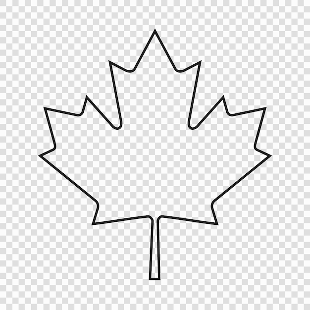 Thin line emblem of Canada National symbol