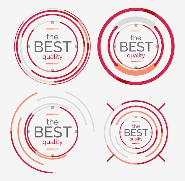 Thin line neat design logo set premium quality