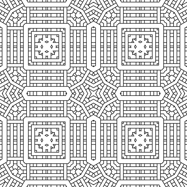 Thin line striped square seamless pattern. Linear geometric background.