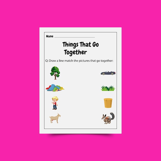 Things that go together worksheet