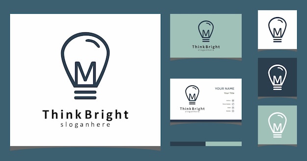 Think Bright Logo met Letter M