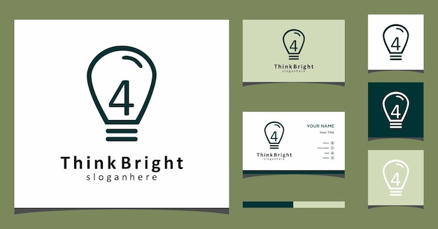 Think Bright Logo with Letter 4