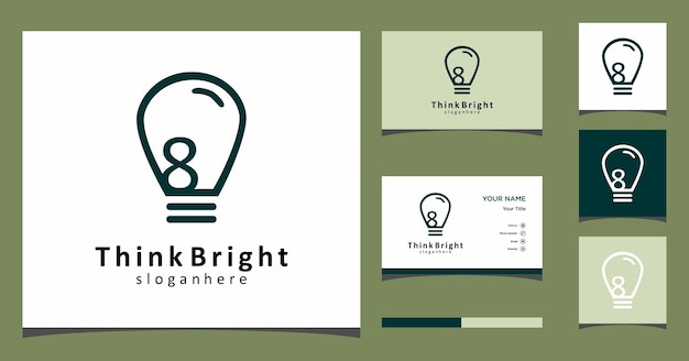 Think Bright Logo with Letter 8