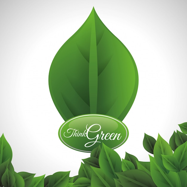 Vector think green design