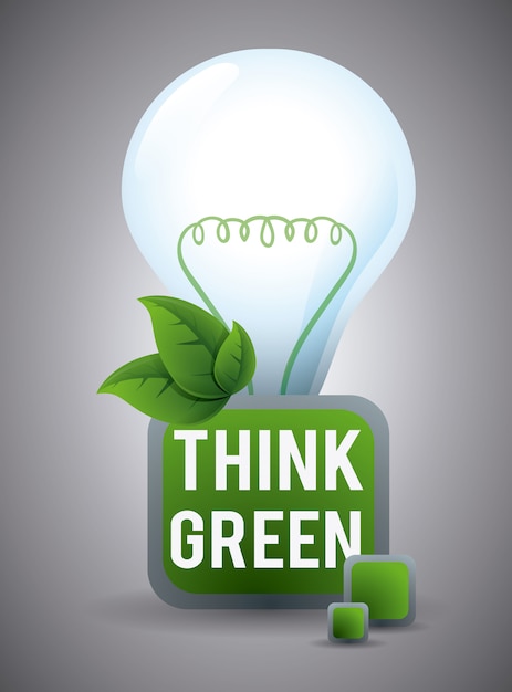 Vector think green design