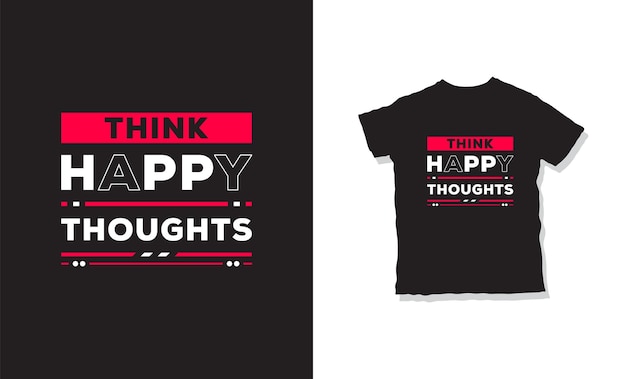 행복한 생각을 생각하는 티셔츠 디자인