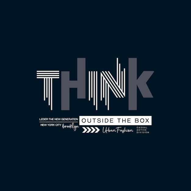 think outside the box motivational quotes typography design print