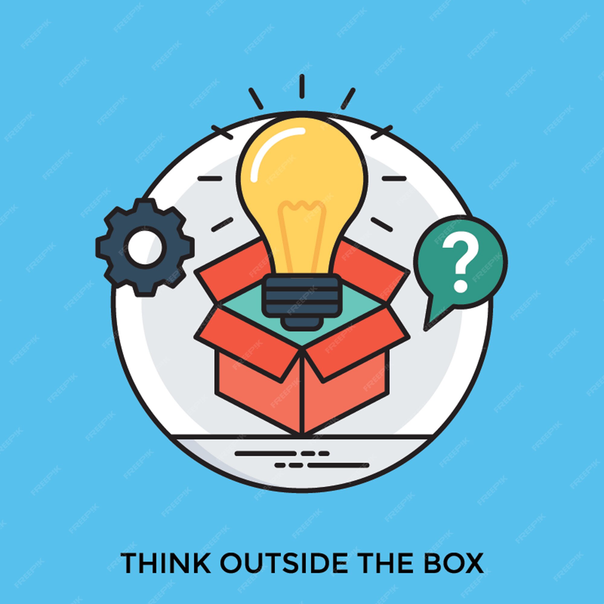 out of the box thinking clipart