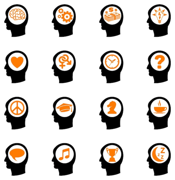 Thinking head icons