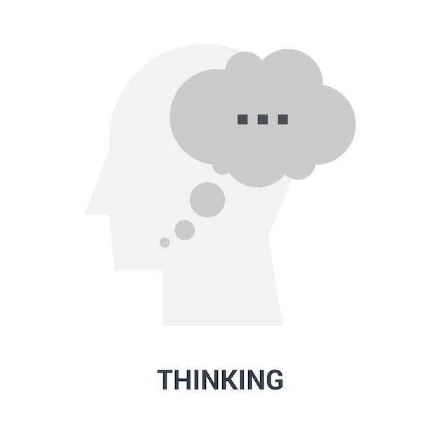 Thinking icon concept