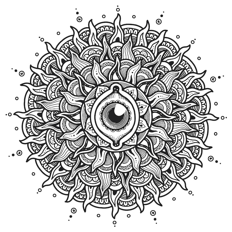 Vector third eye mandala
