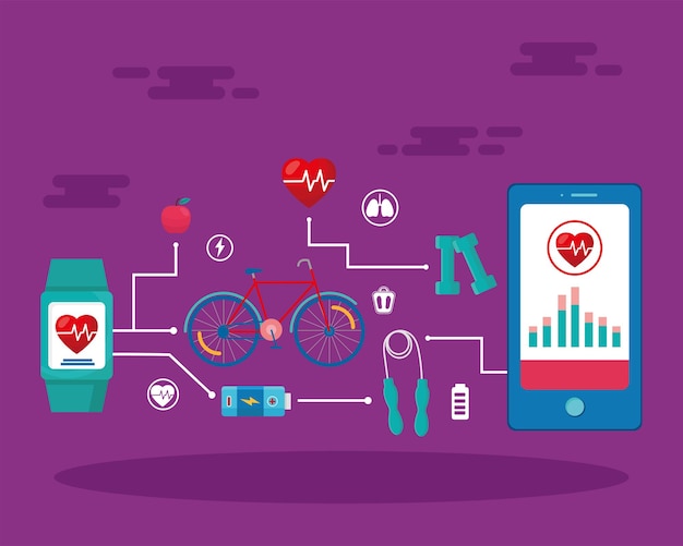 Thirteen health app icons