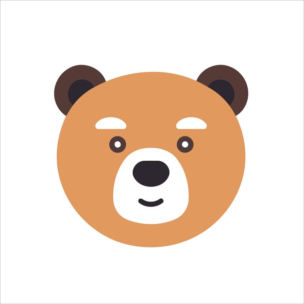 This cute bear logo in vector illustration adds a touch of charm and friendliness to any design