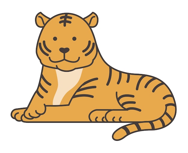 this is cute tiger illustration