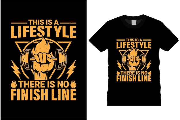 Vector this is a lifestyle there is no finish line t shirt design