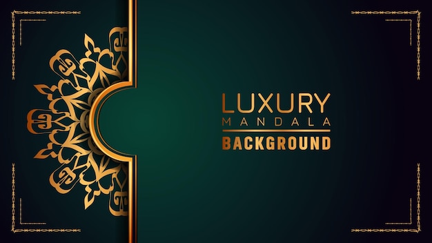 Questo è lo sfondo del logo di lusso ornamentale mandala, stile arabesco.