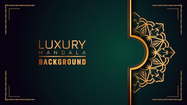 This is Luxury ornamental mandala logo background, arabesque style.