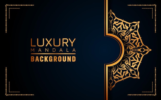 This is Luxury ornamental mandala logo background, arabesque style.