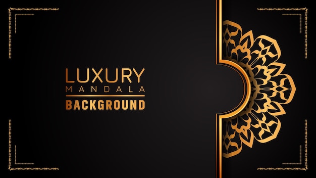 This is Luxury ornamental mandala logo background, arabesque style.