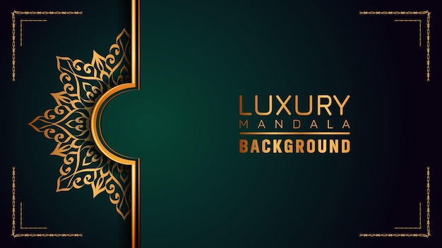 This is luxury ornamental mandala logo background, arabesque style.