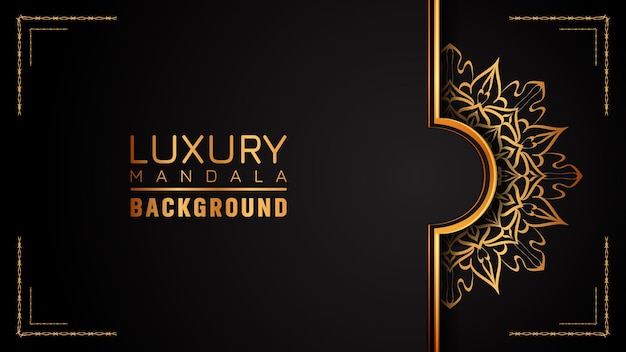 This is Luxury ornamental mandala logo background, arabesque style.