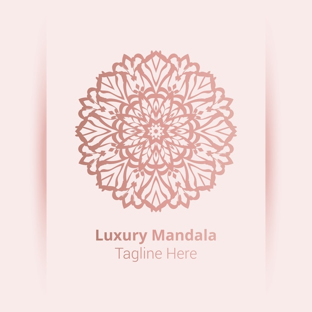 Questo è lo sfondo del logo mandala ornamentale di lusso