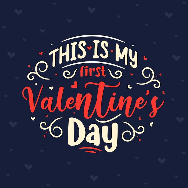 This is my 1st valentines day typographic with love