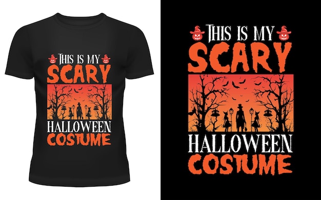 Это мой страшный костюм на Хэллоуин, дизайн футболки на Хэллоуин