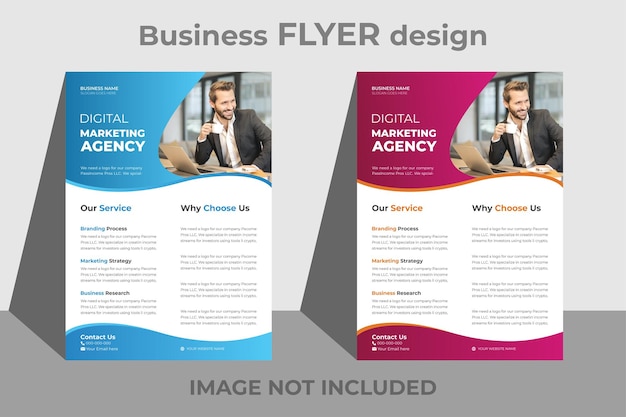 Это шаблон оформления профессионального бизнес-флаера или креативный дизайн брошюры.