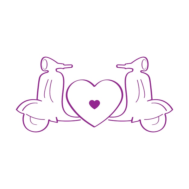 this is scooter vector logo illustration design