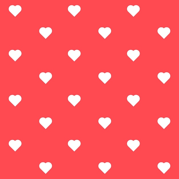 This is a seamless pattern with hearts on a red background