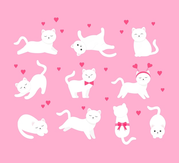 This is a set of cute cats